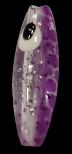 Purple Scale Silver Glitter Beads