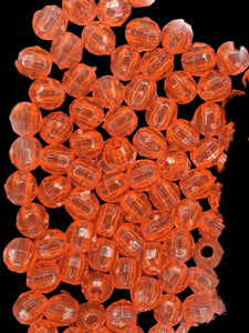 4mm Orange Facetd Beads
