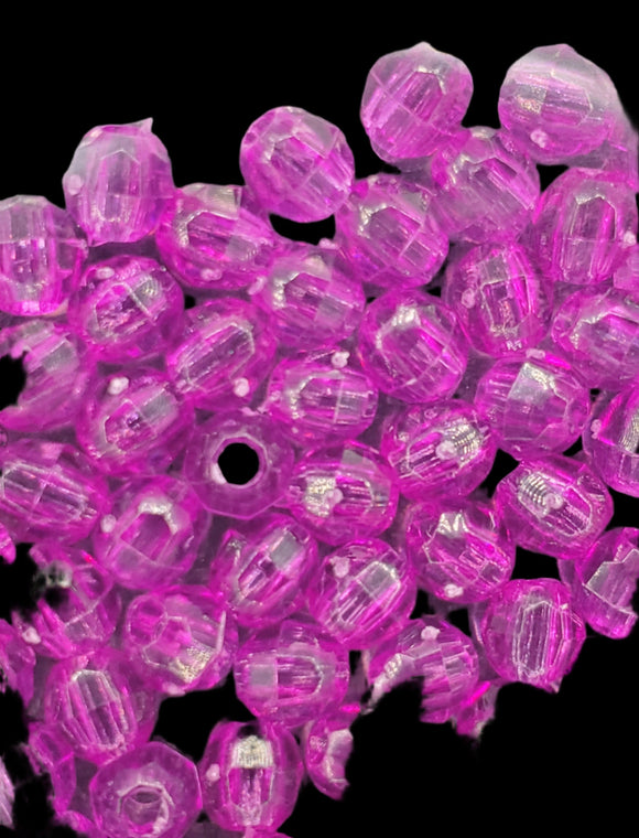 4mm Purple Faceted Beads